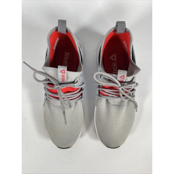 Reebok Mens CN6613 Canvas Low Top Lace Up Fashion Sneakers Size 7 Grey/Neon Red - Picture 13 of 15